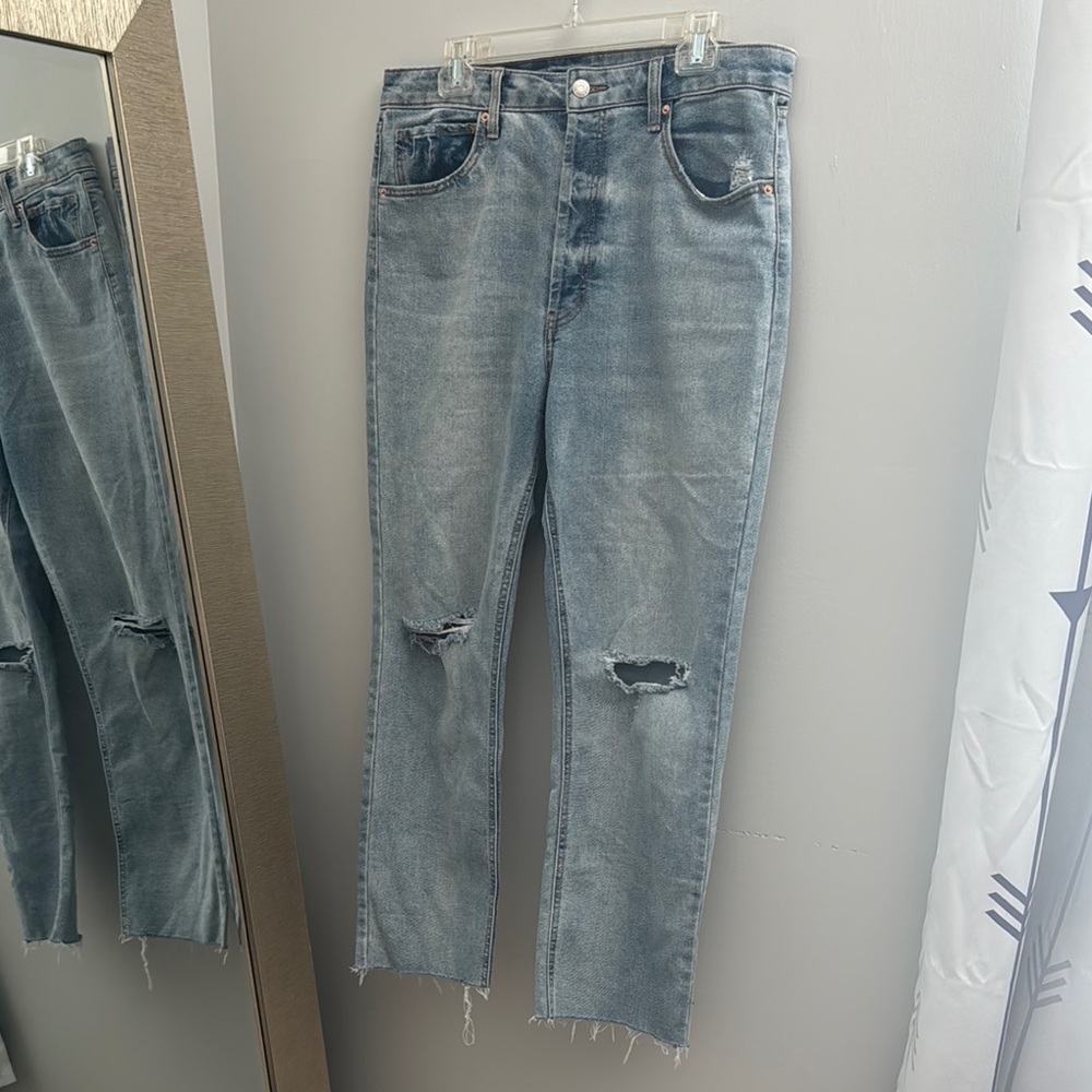 Wild Fable Highest Rise Slim Straight Distressed Jeans size 14
